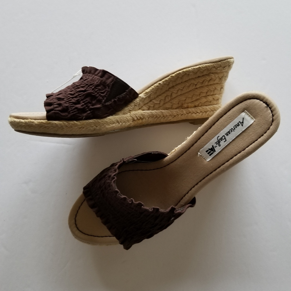 American Eagle Brown Wedges - 9 - NWT